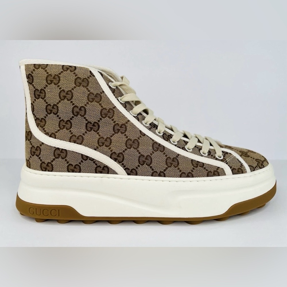 Gucci Tennis 1977 GG Supreme High Top Logo Women’s Sneakers Size EU 40.5 - Picture 10 of 11